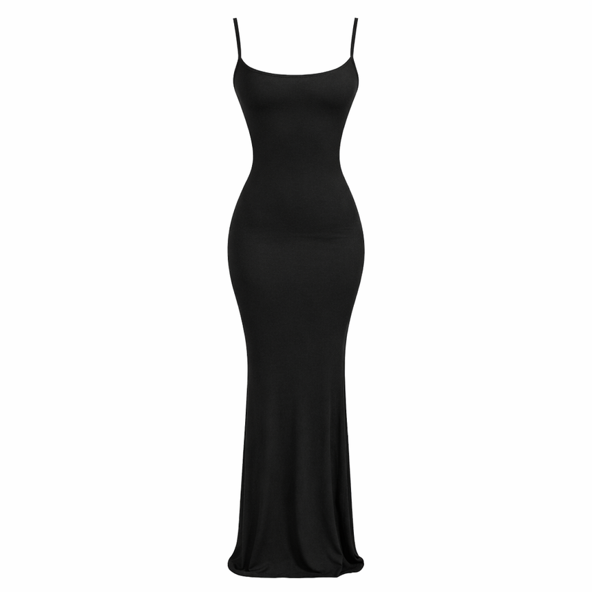 Zafira | Satin-Slip-Maxikleid mit Rückenausschnitt